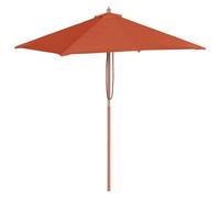 Berkfield Elegant Outdoor Parasol With Wooden Pole 150X200 Cm Terracotta