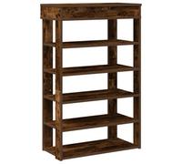 Berkfield Elegant Shoe Rack Smoked Oak 60X30X98 Cm Engineered Wood