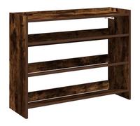 Berkfield Elegant Shoe Rack Smoked Oak 80X25X61.5 Cm Engineered Wood