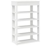 Berkfield Elegant Shoe Rack White 60X30X98 Cm Engineered Wood