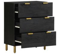 Berkfield Elegant Sideboard Black 60X33X75 Cm Engineered Wood