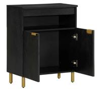 Berkfield Elegant Sideboard Black 60X33X75 Cm Engineered Wood