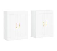 Berkfield Elegant Wall Mounted Cabinets 2 Pcs White Engineered Wood