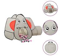 Berkfield Elephant Children Play Tent With 250 Balls Grey 174X86X101 Cm
