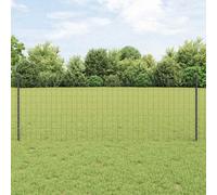 Berkfield Euro Fence With 5 U Posts Grey 0,8X10 M Steel