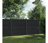 Berkfield Fence Panel Grey 353X186 Cm Wpc