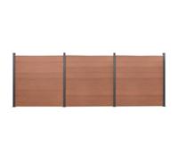 Berkfield Fence Panel Set Brown 526X186 Cm Wpc