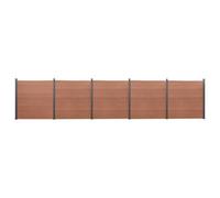 Berkfield Fence Panel Set Brown 872X186 Cm Wpc