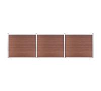 Berkfield Fence Panel Set Wpc 526X146 Cm Brown