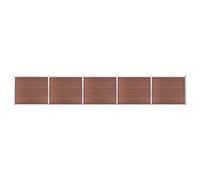 Berkfield Fence Panel Set Wpc 872X146 Cm Brown