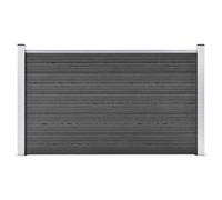 Berkfield Fence Panel Wpc 180X105 Cm Black