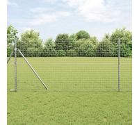 Berkfield Fence Posts 2 Pcs Silver 180 Cm Powder-Coated Steel