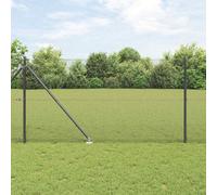 Berkfield Fence With Posts Grey 1.2 X 25 M Powder-Coated Galvanised Steel