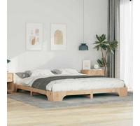 Berkfield Floor Bed Frame With Storage Brown Solid Pine Wood