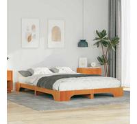 Berkfield Floor Bed Frame With Storage Brown Wood