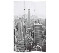 Berkfield Folding Room Divider 120X170 Cm New York By Day Black And White