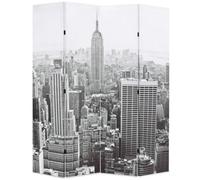 Berkfield Folding Room Divider 160X170 Cm New York By Day Black And White