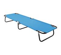 Berkfield Folding Sun Lounger Steel Turquoise Blue
