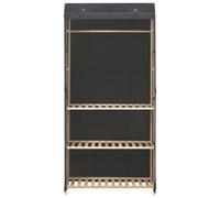 Berkfield Functional 3-Tier Wardrobe Grey 79X40X170 Cm Fabric