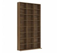 Berkfield Functional Cd Cabinet Brown Oak 102X23X177.5 Cm Engineered Wood