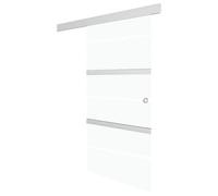 Berkfield Functional Sliding Door Esg Glass And Aluminium 76X205 Cm Silver