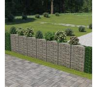 Berkfield Gabion Wall Galvanised Steel 450X30X100 Cm