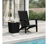 Berkfield Garden Adirondack Chair Black Polypropylene