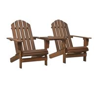 Berkfield Garden Adirondack Chair Solid Fir Wood Brown