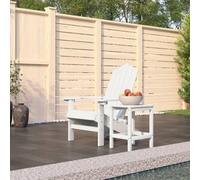 Berkfield Garden Adirondack Chair With Table Hdpe White
