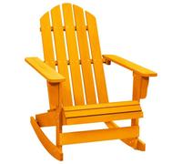 Berkfield Garden Adirondack Rocking Chair Solid Fir Wood Orange