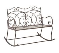Berkfield Garden Bench 104 cm Iron Antique Brown - Brown - Wrought iron