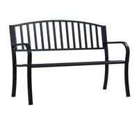 Berkfield Garden Bench 125 Cm Black Steel