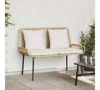 Berkfield Garden Bench Poly Rattan, Steel