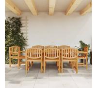 Berkfield Garden Chairs 8 Pcs 58X59X88 Cm Solid Wood Teak