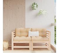 Berkfield Garden Corner Sofas 2 Pcs Solid Wood Pine