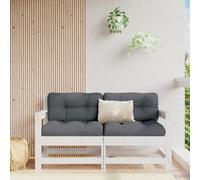 Berkfield Garden Corner Sofas 2 Pcs White Solid Wood Pine