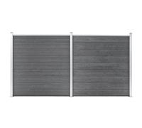 Berkfield Garden Fence Wpc 353X186 Cm Grey