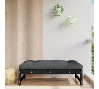 Berkfield Garden Footstool Black 120X80 Cm Solid Wood Pine