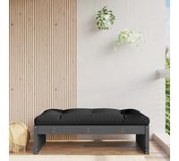 Berkfield Garden Footstool Grey 120X80 Cm Solid Wood Pine