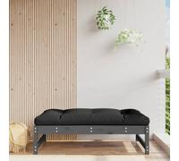 Berkfield Garden Footstool Grey 120X80 Cm Solid Wood Pine