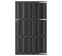 Berkfield Garden Gate Wpc 100X180 Cm Grey