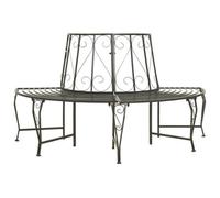 Berkfield Garden Half Round Tree Bench 160 Cm Steel