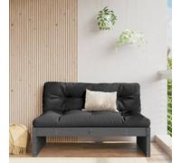 Berkfield Garden Middle Sofa Grey 120X80 Cm Solid Wood Pine