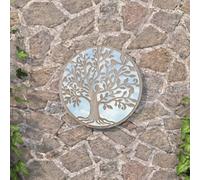 Berkfield Garden Mirror Sand 60X2.5 Cm Iron Round For Outdoor Use