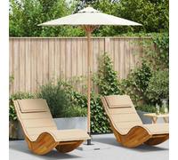 Berkfield Garden Parasol Cream White 180 X 180 X 230 Cm Bamboo