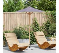 Berkfield Garden Parasol Dark Grey 150 X 150 X 210 Cm Bamboo
