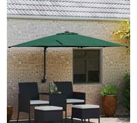 Berkfield Garden Parasol Green 248,5 X 247,5 X 119 Cm Fabric