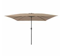 Berkfield Garden Parasol Taupe, Black 295 X 295 X 245 Cm Polyester, Steel