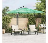 Berkfield Garden Parasol With Steel Pole Green 269X269X235 Cm