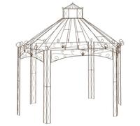 Berkfield Garden Pavilion Antique Brown 400X258X378 Cm Iron